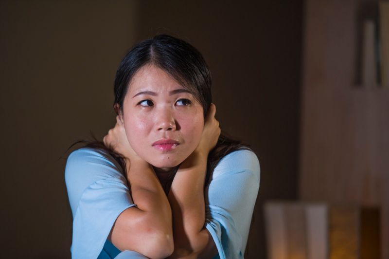 Sad woman looking off into the distance