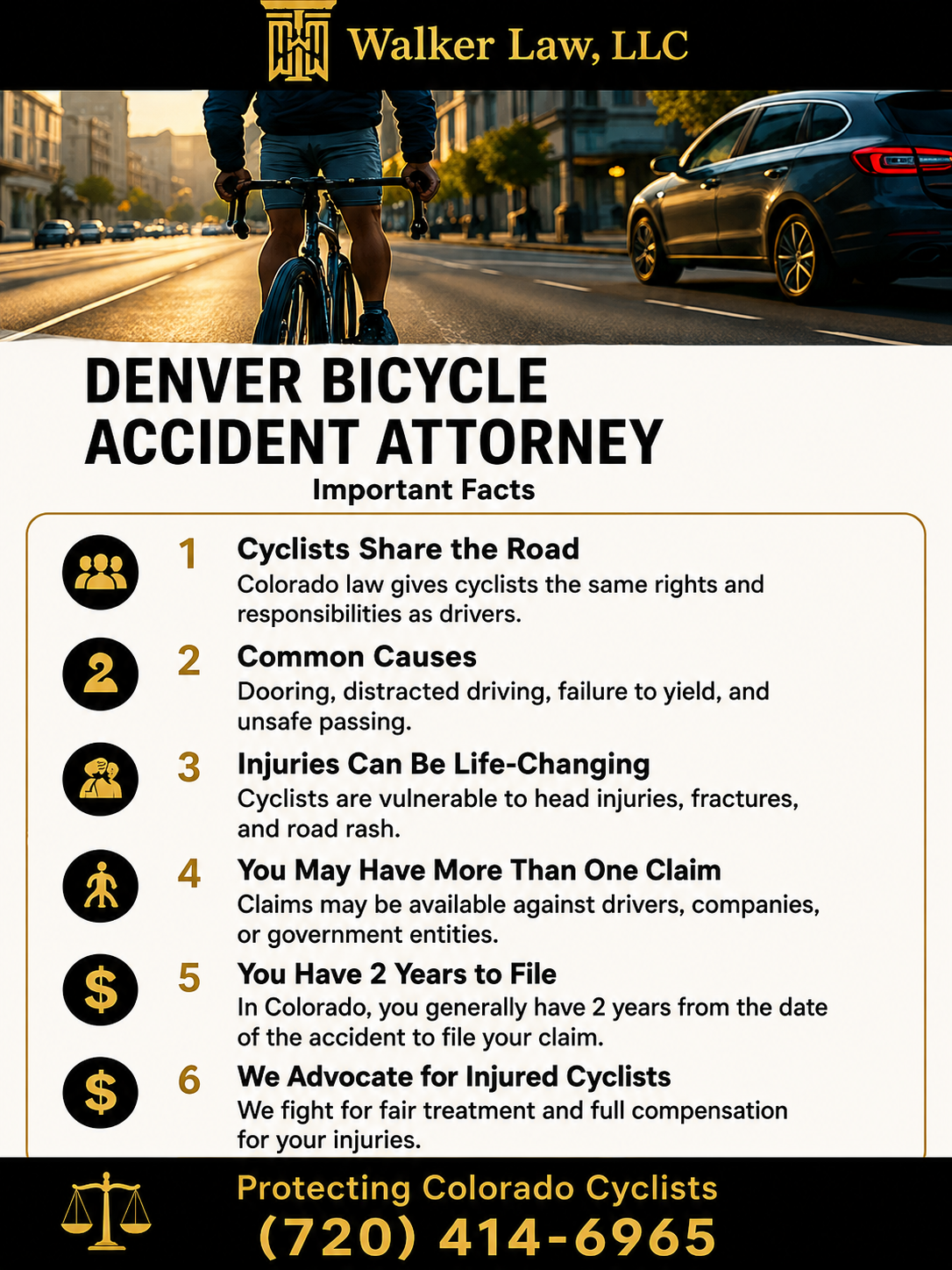 Denver Bicycle Accident Attorney Infographic