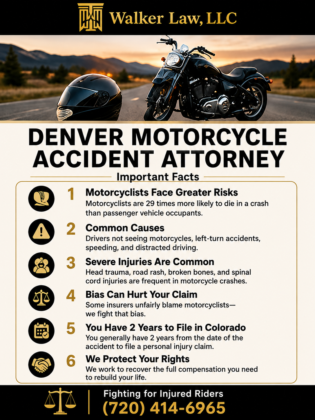 Denver Motorcycle Accident Attorney Infographic
