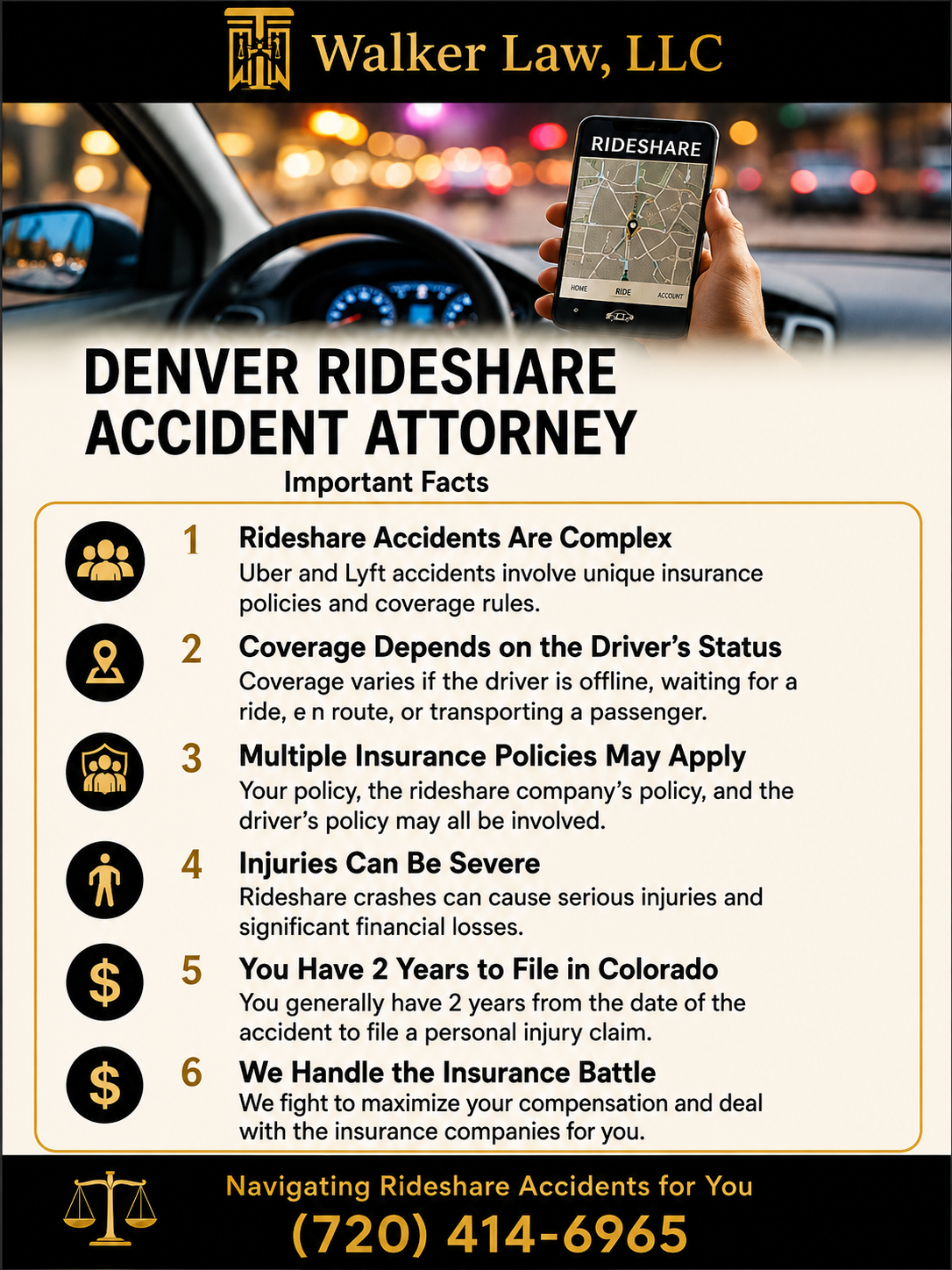 Denver Rideshare Accident Attorney Infographic
